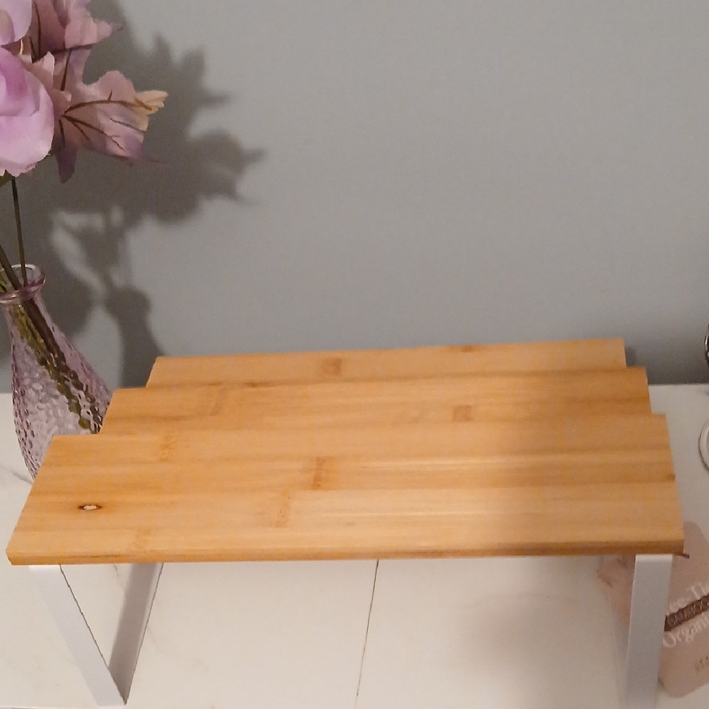 Three-Tier Bamboo Shelf Organizer. Brand New! - Picture 5 of 6